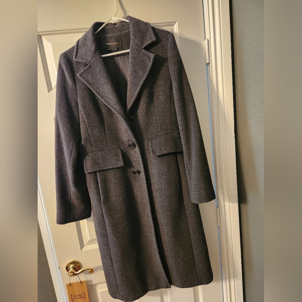 BCBG wool blend warm classic coat NWOT